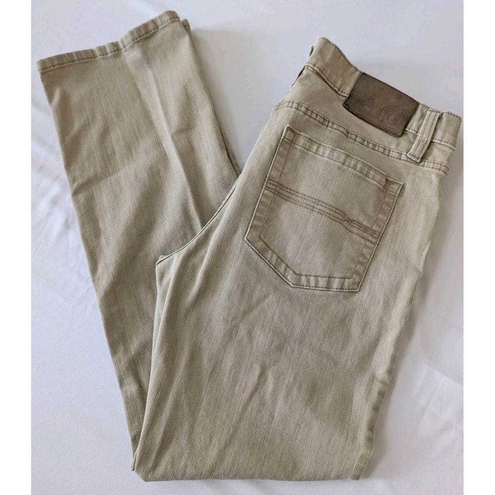 Cody James Slim Straight Jackson Jeans Men's 34x32(31) Tan Stretch Denim